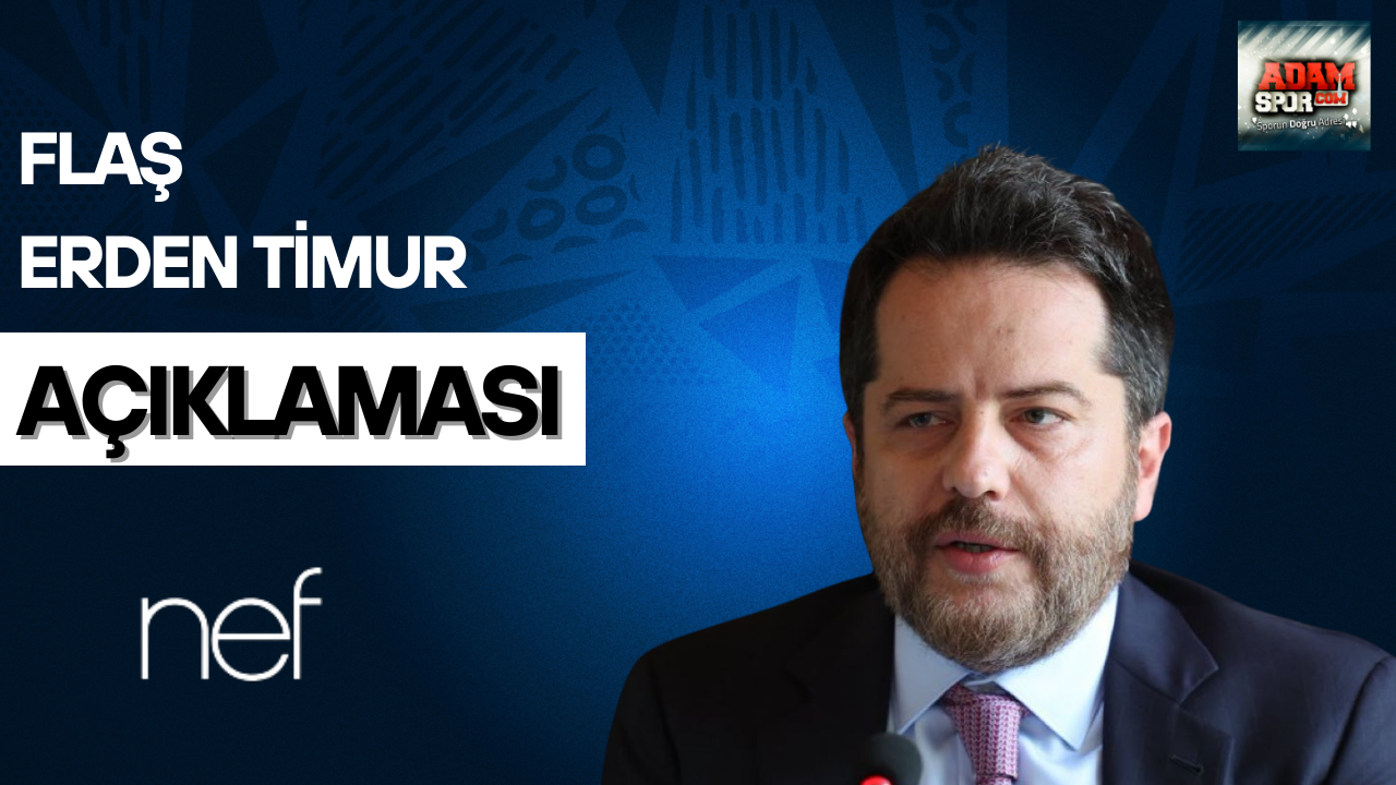 Flaş Erden Timur açıklaması!